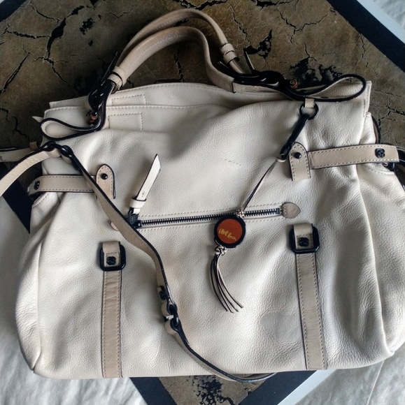 Elliott Lucca Handbags - Elliot Luca off white 2 tone crossbody bag
